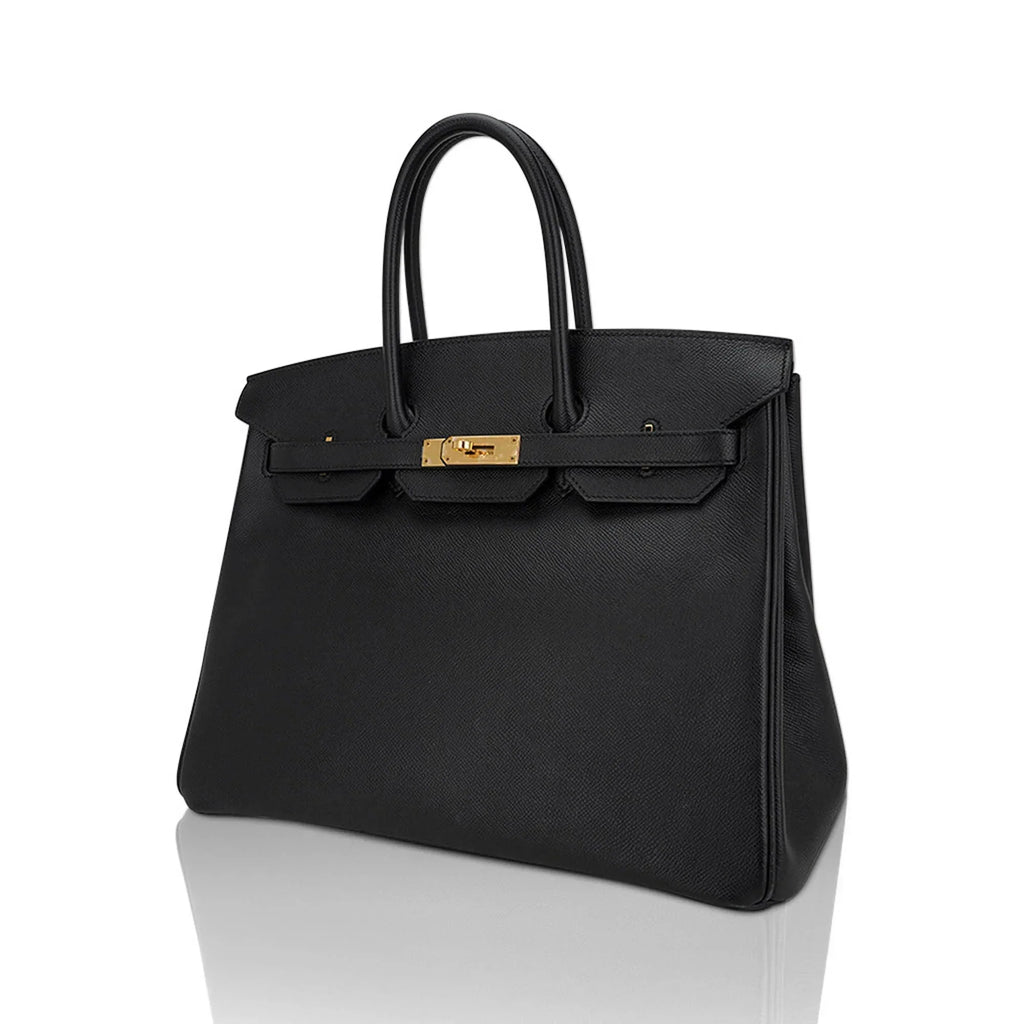 Birkin 35 Bag Black Epsom Leather with Gold Hardware