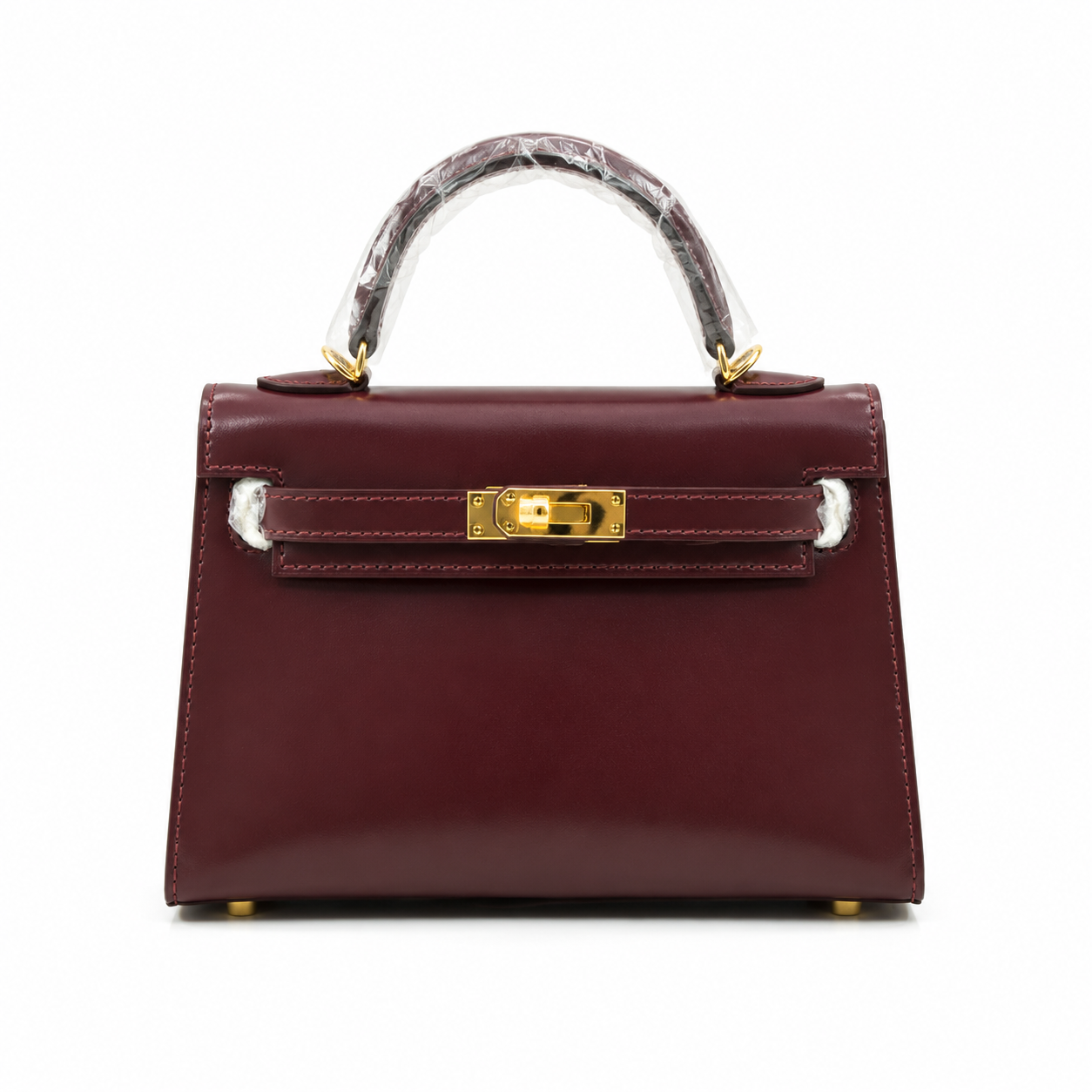 Kelly Sellier 19cm & 22cm & 25cm Rouge H Box Calf Leather Gold Hardware & Palladium Hardware Women Handbag