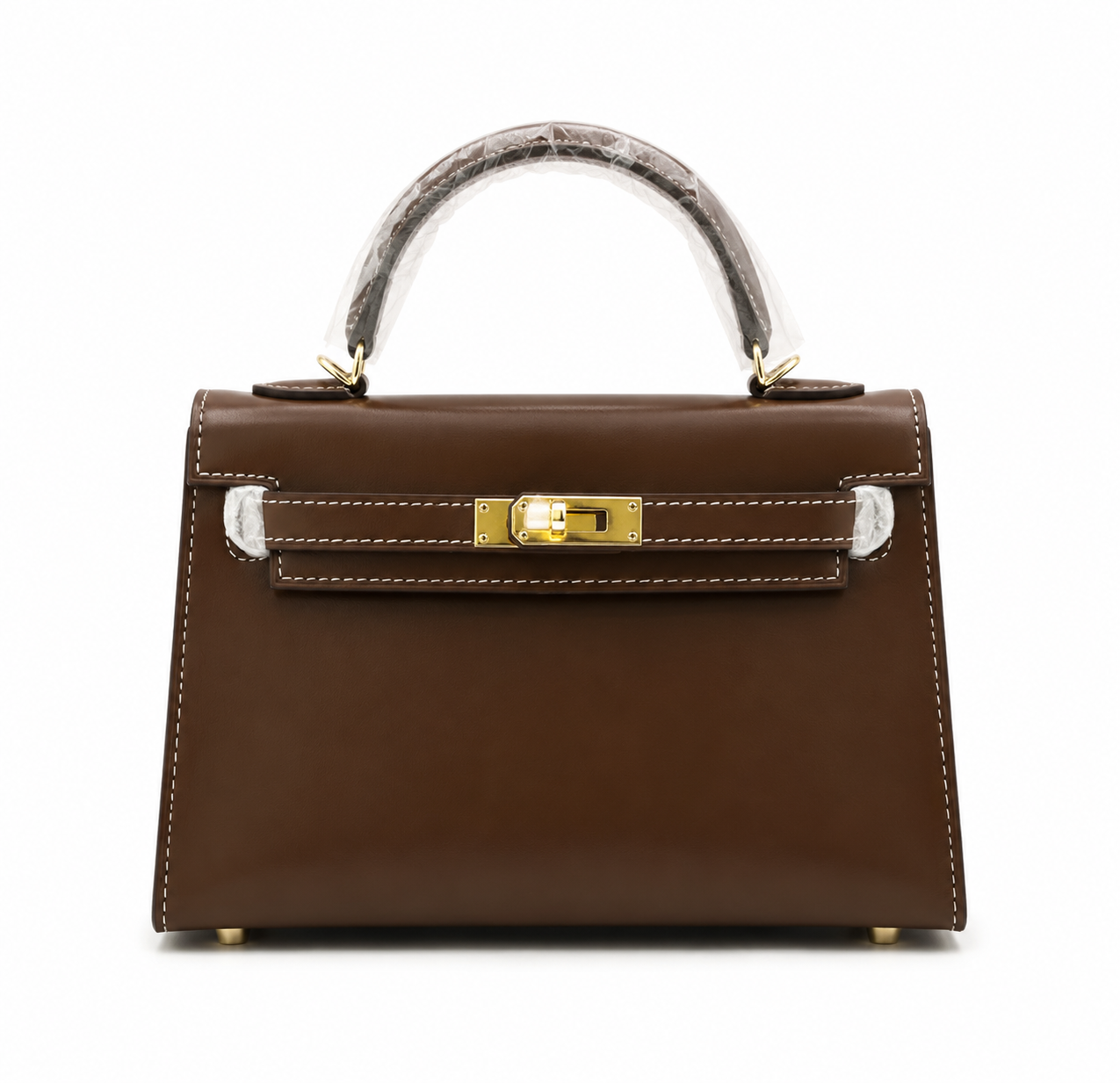 Kelly Sellier 19cm & 22cm & 25cm Ebene Box Calf Leather Gold Hardware & Palladium Hardware Women Handbag