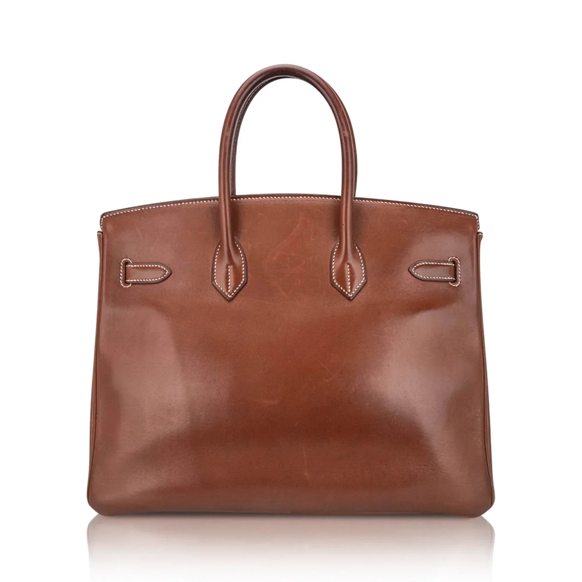 Vintage Limited Edition Birkin 35 Bag Fauve Barenia Leather with Gold Hardware