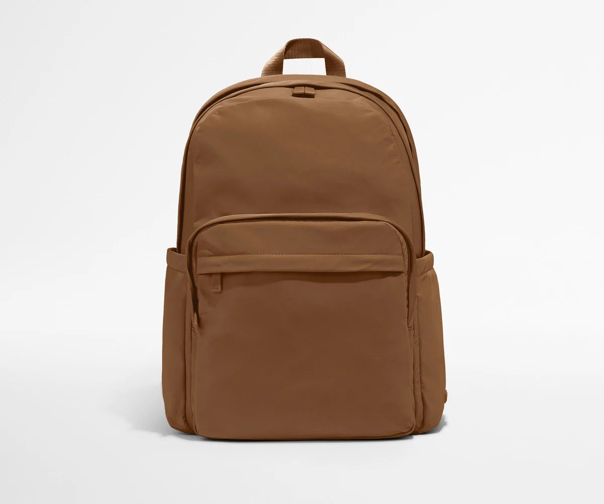 Lightweight Water-Resistant Nylon Backpack with Multi-Pocket Design