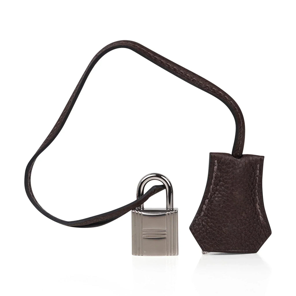 Birkin 35 Bag Ebene Barenia Faubourg Leather with Palladium Hardware