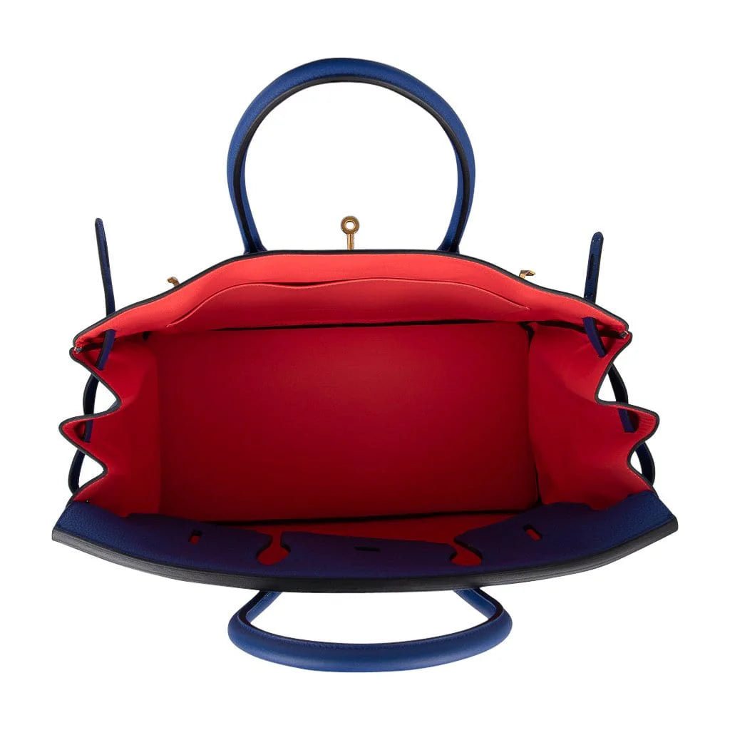 Birkin HSS 40 Bag Electric Blue / Rose Jaipur Brushed Gold Hardware