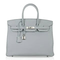 Birkin 35 Bag Blue Bleu Pale Togo Palladium Hardware