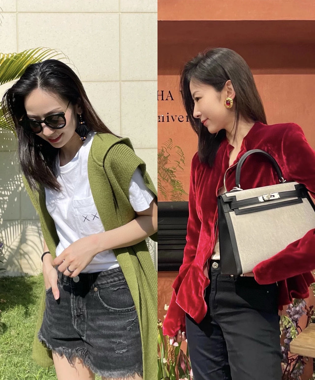Top Selling Kelly 25 Bag With Outside Stitching, Made Of Textured Canvas & Soft Swift Leather Patchwork, Classic Black Silver Hardware Combination, Stunning Mixed Material Texture Dimensions: Length 25 * Width 10 * Height 18cm