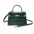 Kelly Sellier 19cm & 22cm & 25cm Vert Fonce Box Calf Leather Gold Hardware & Palladium Hardware Women Handbag