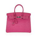 Birkin 35 Bag Fuchsia Ostrich Palladium Hardware