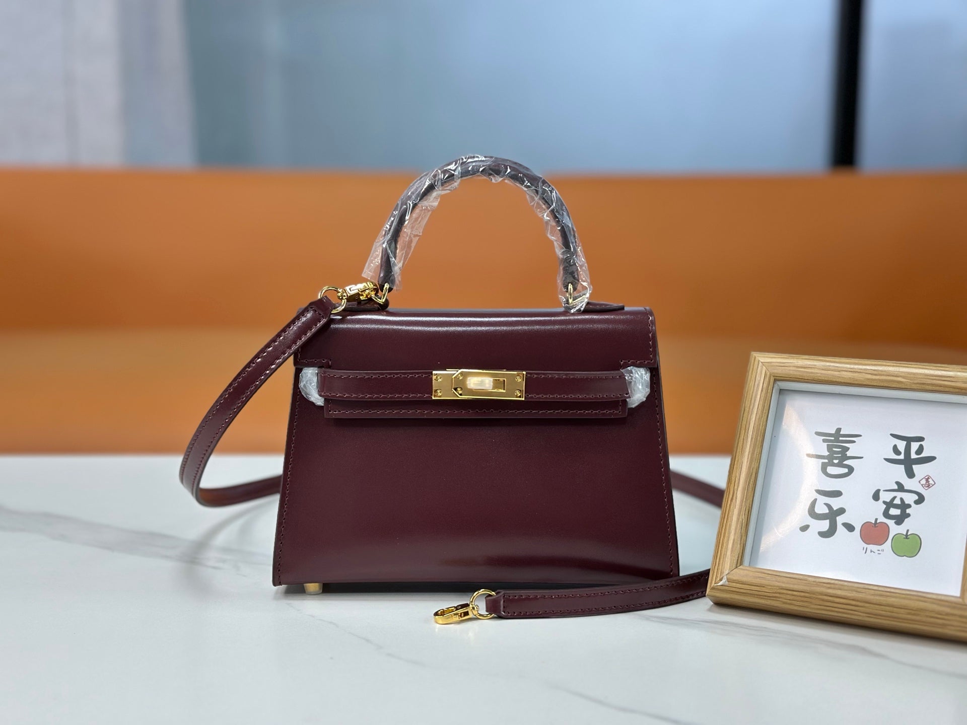 Kelly Sellier 19cm & 22cm & 25cm Rouge H Box Calf Leather Gold Hardware & Palladium Hardware Women Handbag