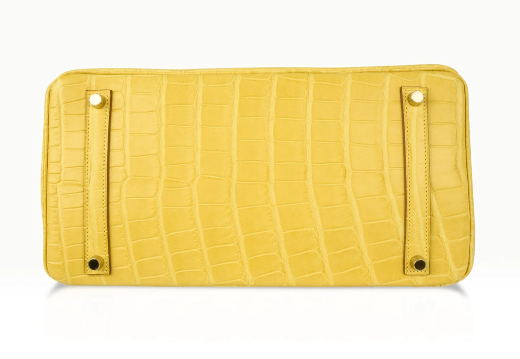 Birkin 35 Bag Matte Alligator Mimosa Gold Hardware Crazy Fabulous