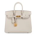 Birkin HSS 25 Bag Beton w/ Pink Rose Pourpre Brushed Gold Hardware Togo