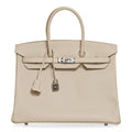 Birkin 35 Bag Craie Epsom Palladium Hardware