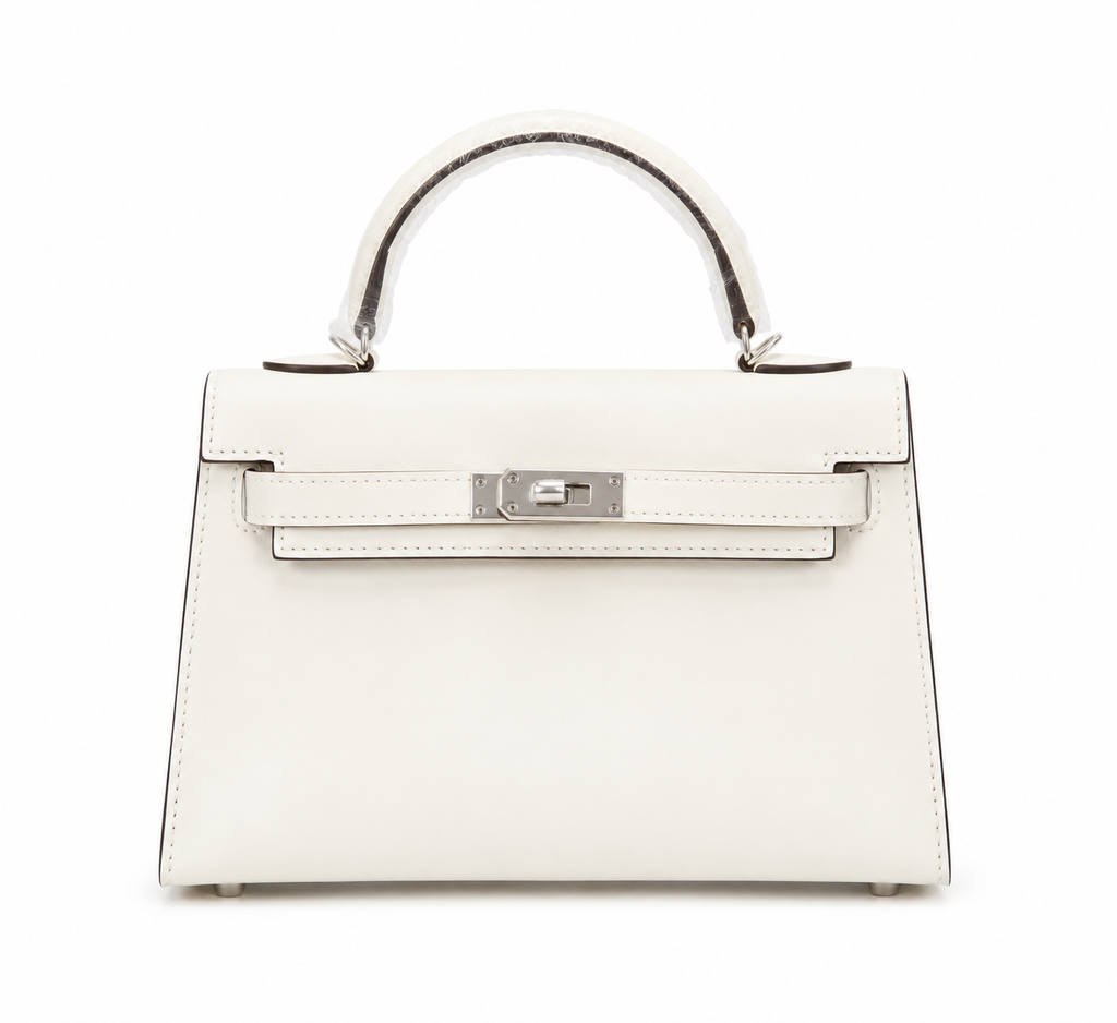 Kelly Sellier 19cm & 22cm & 25cm Craie Box Calf Leather Gold Hardware & Palladium Hardware Women Handbag