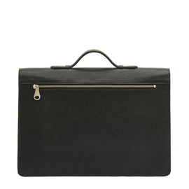 Men's briefcase in vintage leather color black