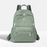 Multi-Zipper Lightweight Nylon Backpack with Water-Resistant Design