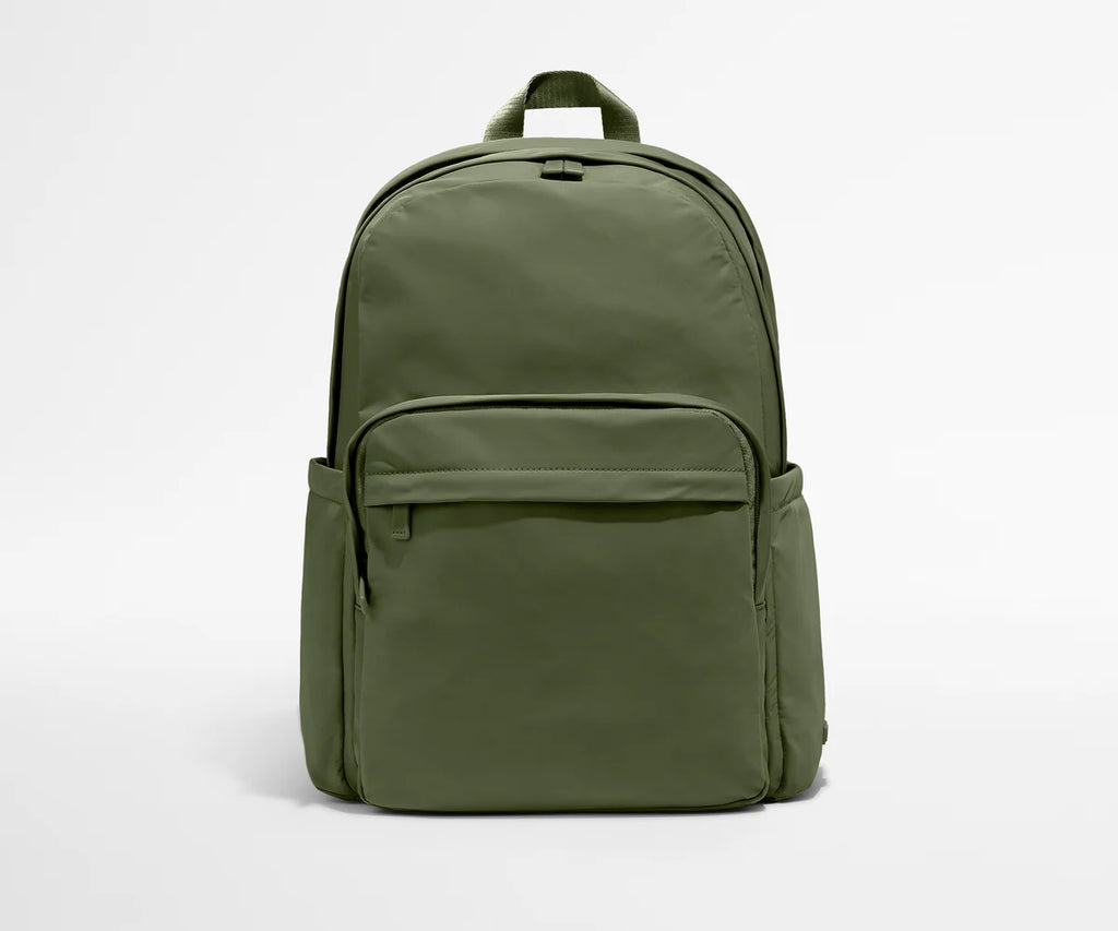 Lightweight Water-Resistant Nylon Backpack with Multi-Pocket Design