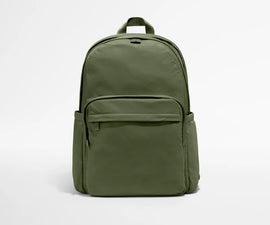Lightweight Water-Resistant Nylon Backpack with Multi-Pocket Design