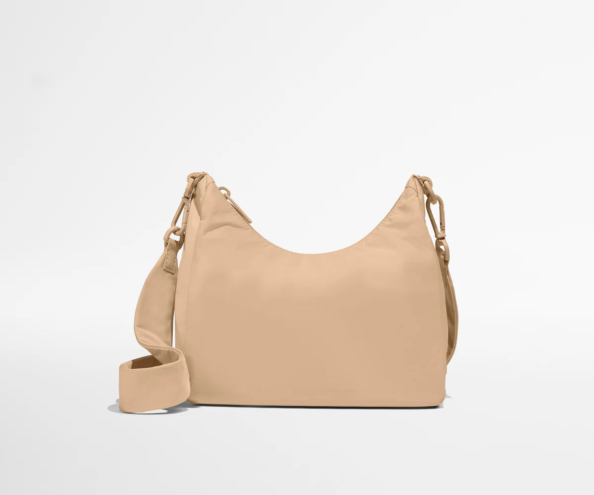 Lightweight Nylon Hobo Crossbody Bag with Wide Adjustable Strap