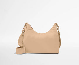 Lightweight Nylon Hobo Crossbody Bag with Wide Adjustable Strap