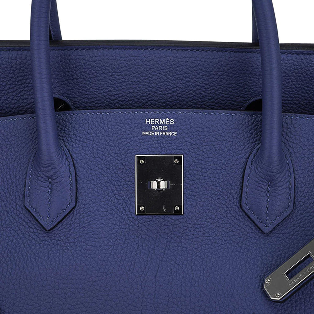 Limited Edition Birkin 40 Bag Blue de Prusse Togo Leather with Palladium Hardware
