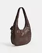 Chocolate Brown Quilted Leather Hobo Bag with Slouchy Silhouette