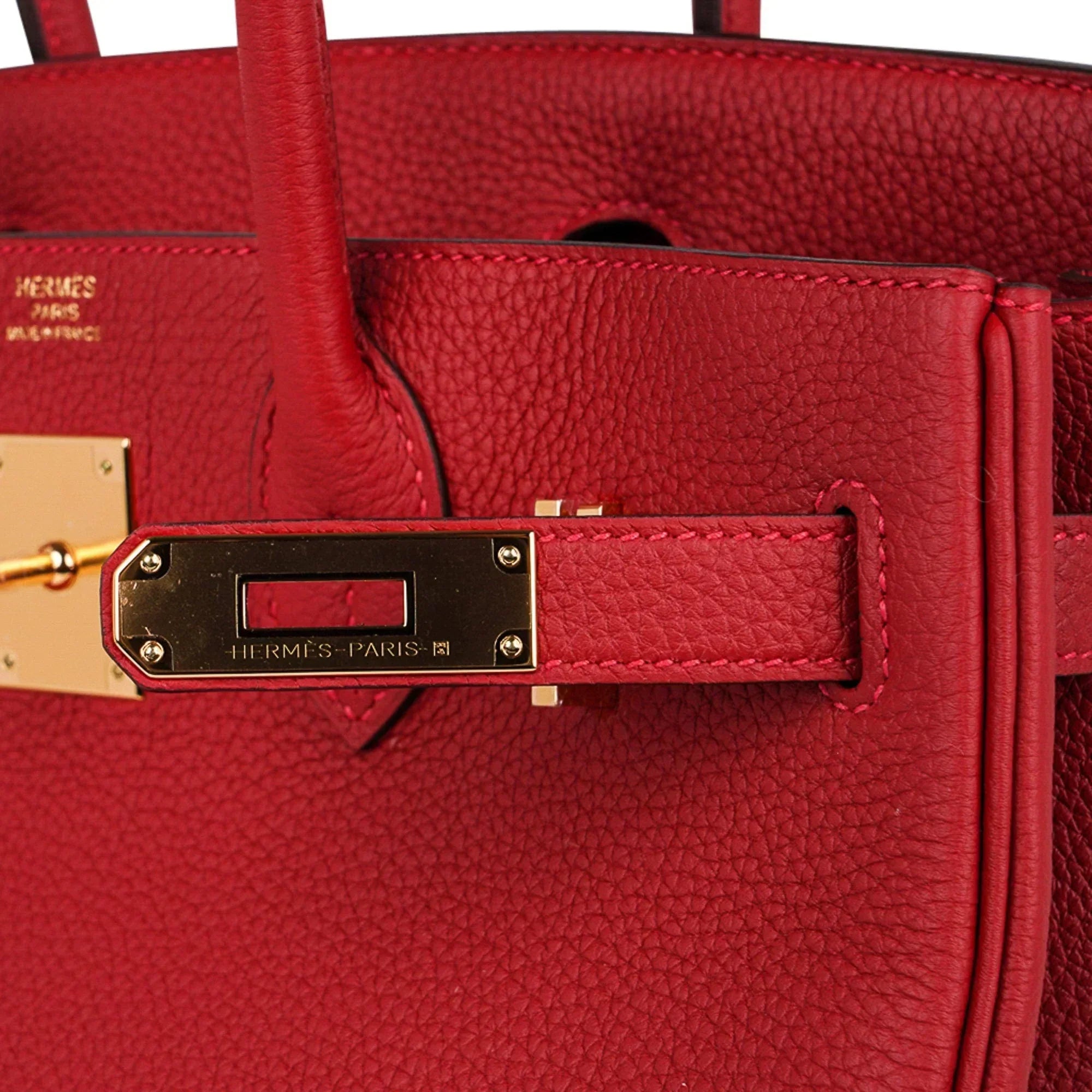 Birkin 30 Bag Lipstick Rouge Vif Togo Leather with Gold Hardware
