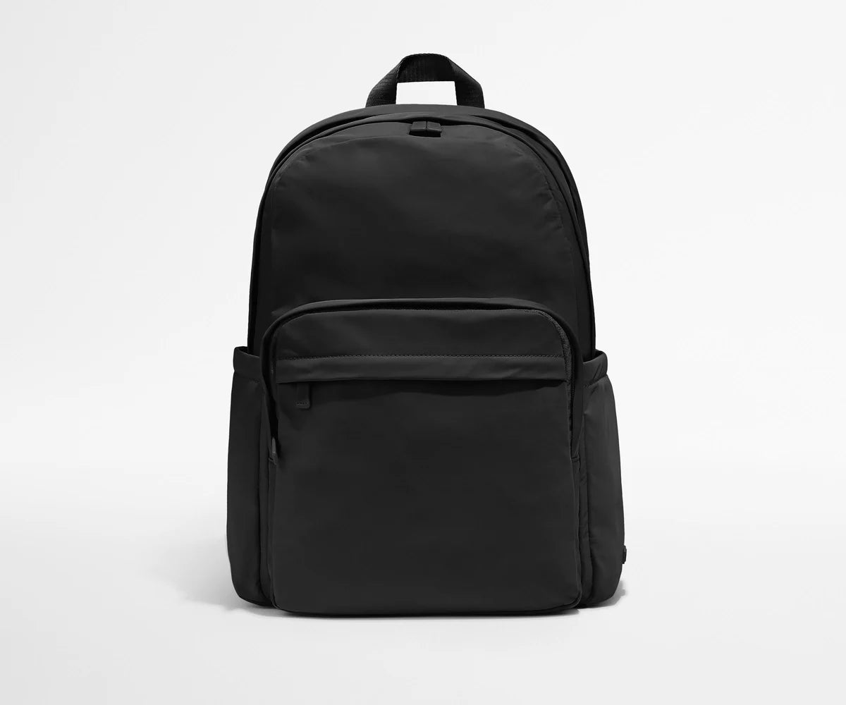 Lightweight Water-Resistant Nylon Backpack with Multi-Pocket Design
