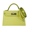 Mini Kelly 20 Bag Sellier Jaune Bourgeon Chevre Leather with Palladium Hardware